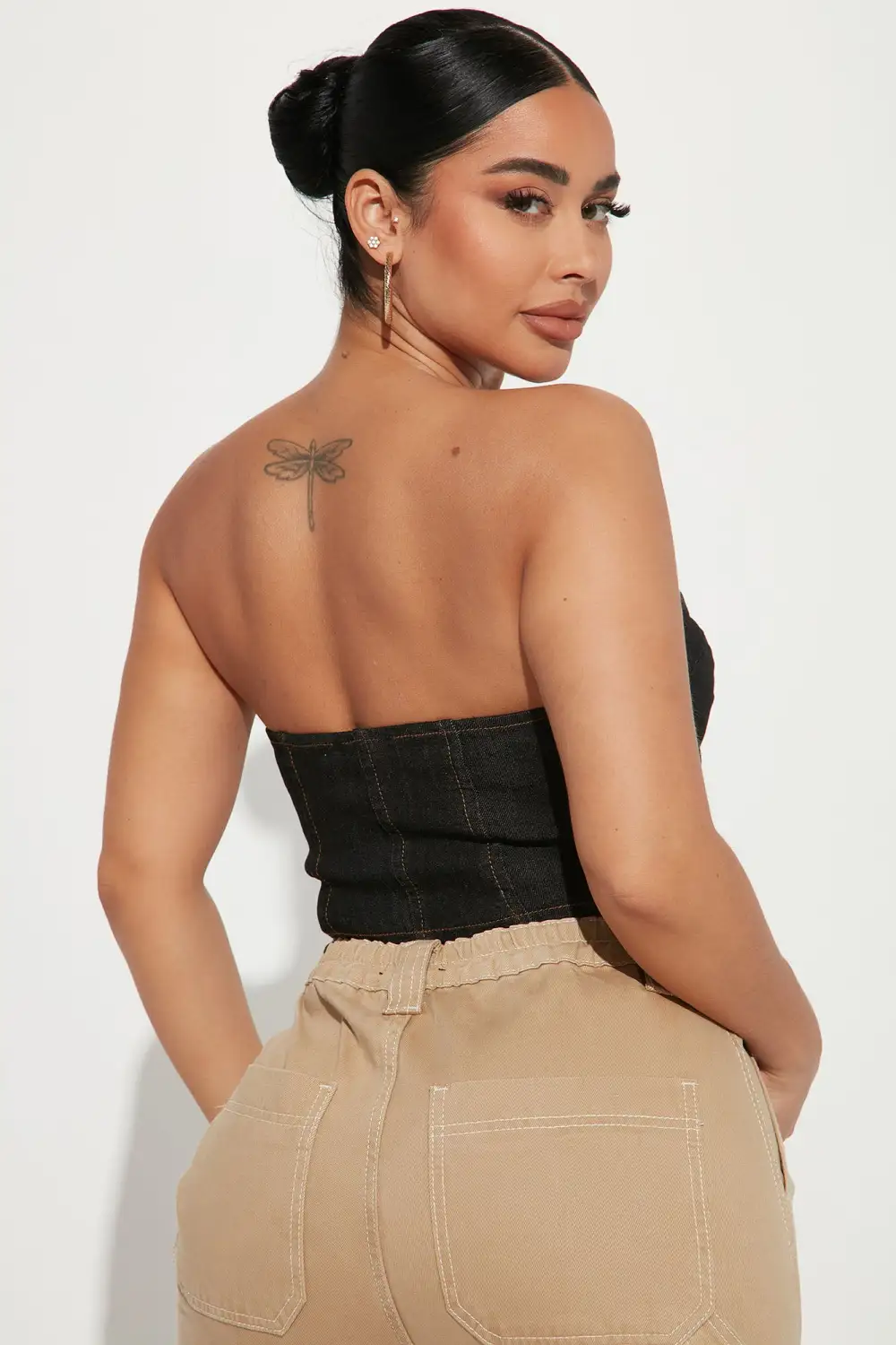 Play It Your Way Denim Corset - Dark Wash