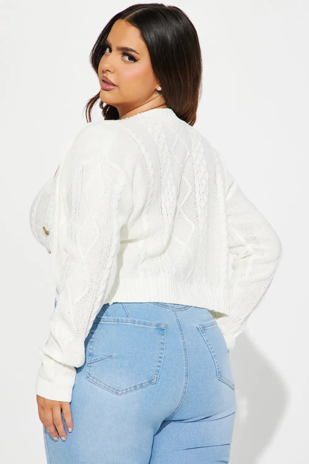 Missed You Cable Knit Sweater Set - Ivory
