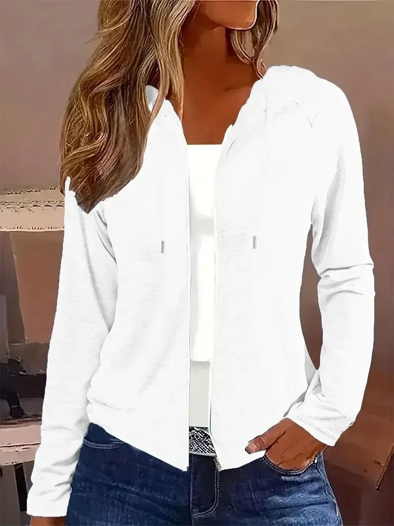 Women's All-Season Zip-Up Hoodie – Casual Comfort, Durable Knit, Easy