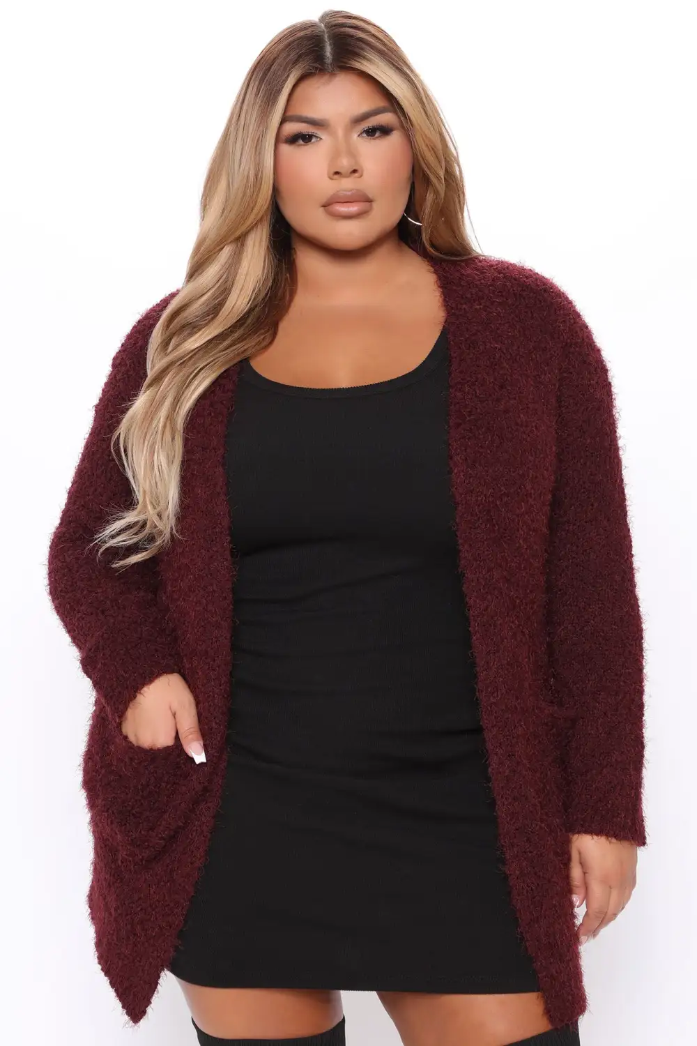 Never A Dull Moment Cardigan - Wine