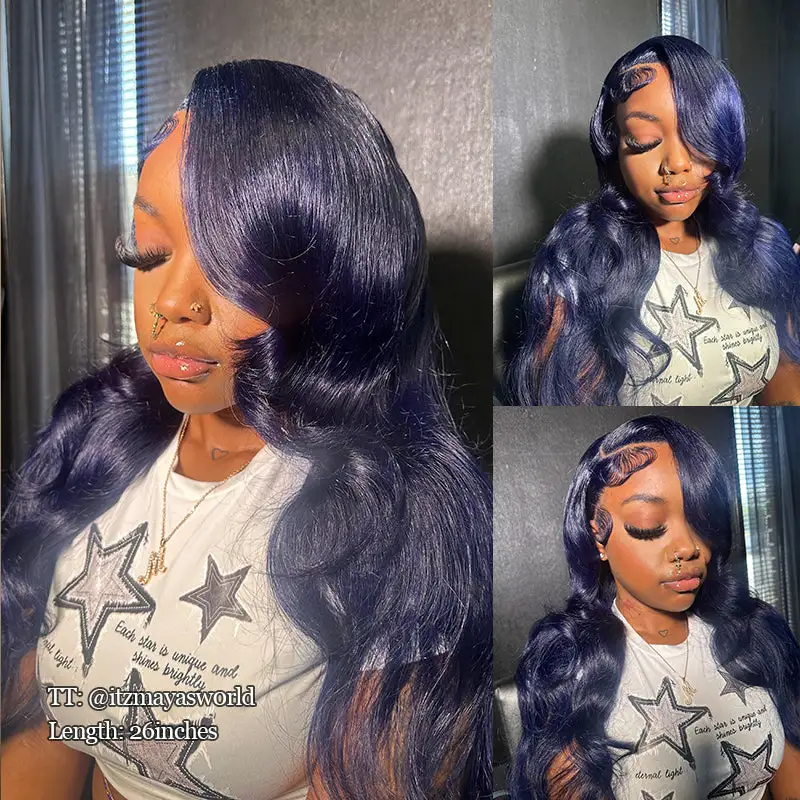 Sale | Glueless Midnight Blue 7x6/13x6 FULL Lace Frontal Wig 16