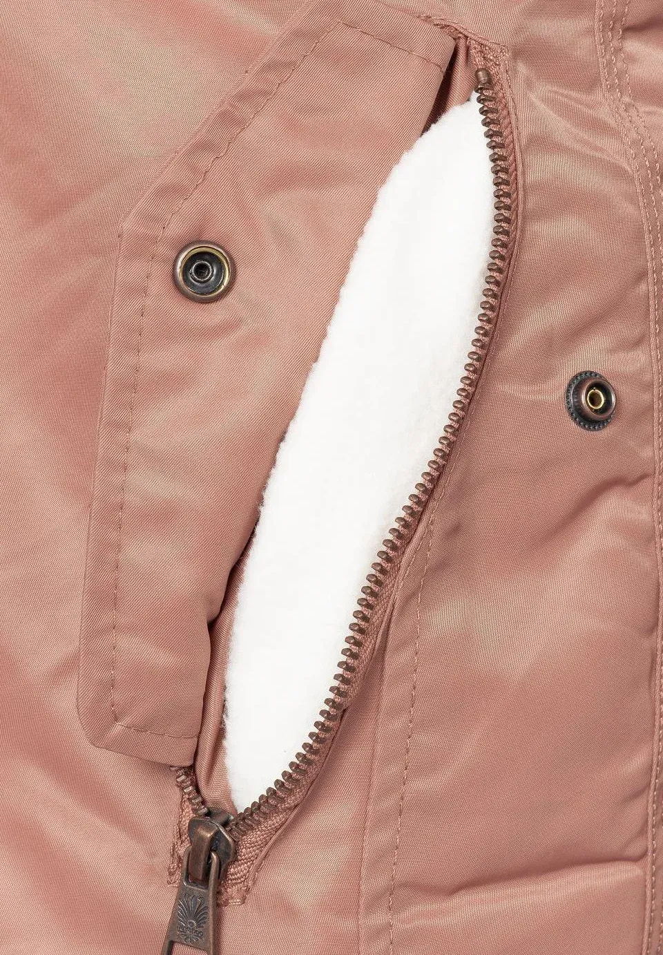 Women's padded parka coat red