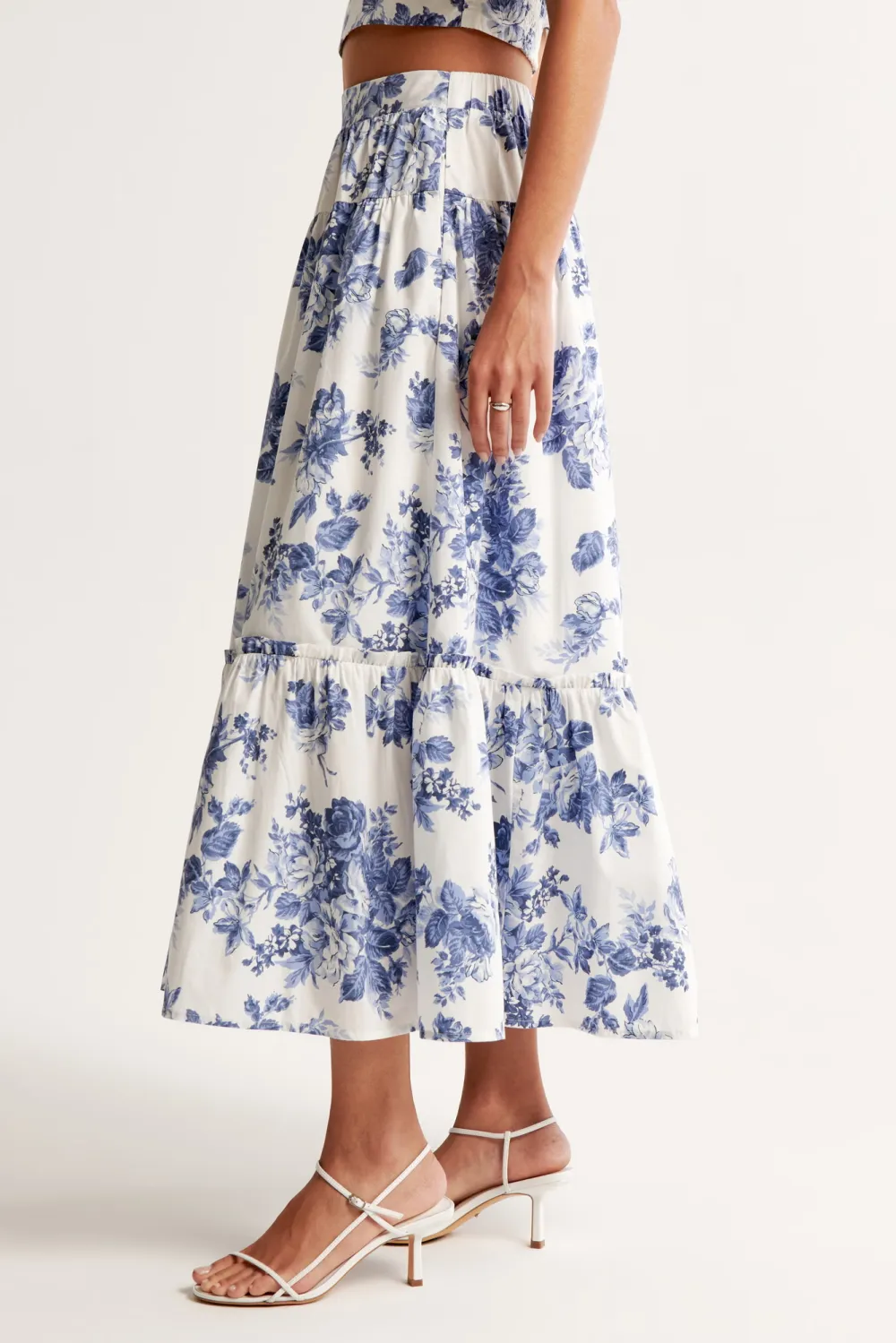 Poplin Tiered Maxi Skirt