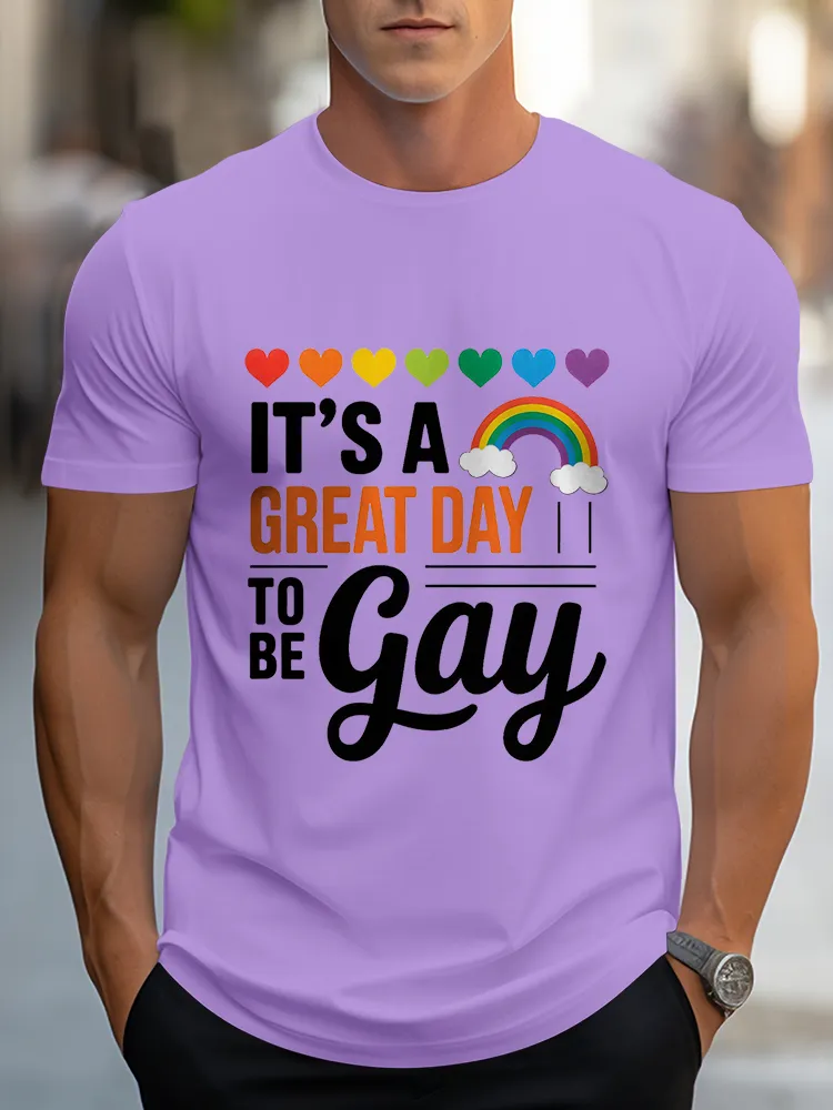 Men's Pride Month Round Neck Short Sleeves T-Shirt