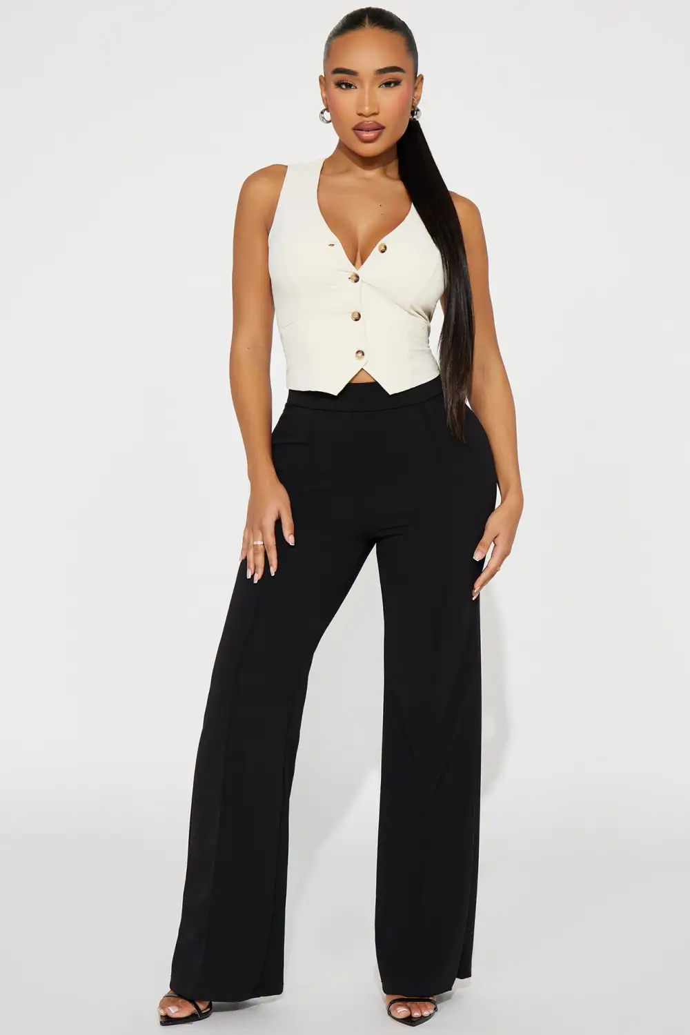 Set The Tone Vest Top - Beige