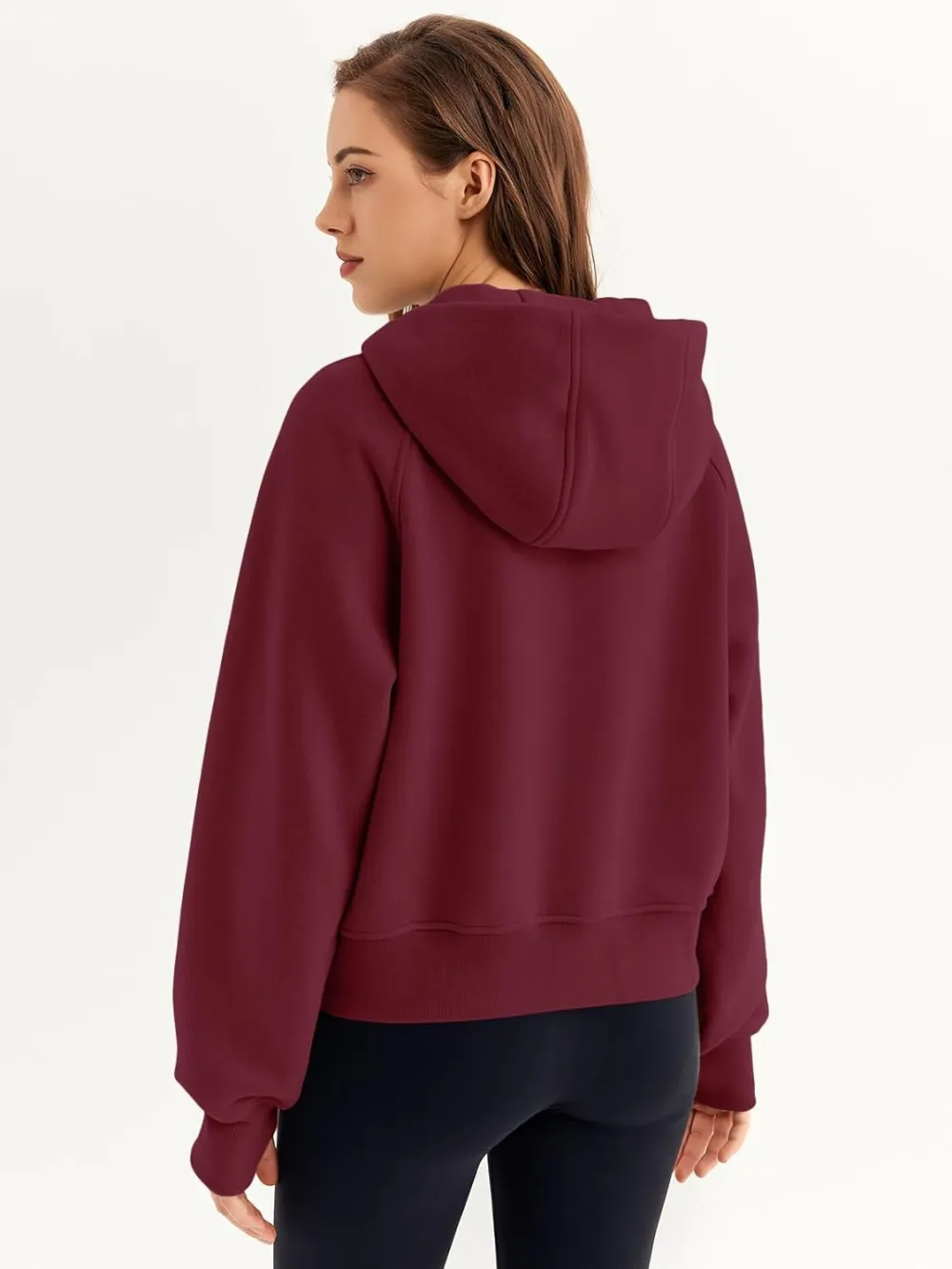 Womens Zip Up Hoodies Fleece Jackets Oversized Sweatshirts Fall Fashion Outfits 2024 Sweaters Winter Clothes