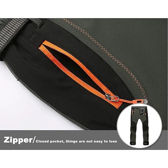 Women's Fleece Lined Pants Waterproof Hiking Pants Black Trousers Softshell Pants Winter Outdoor Thermal Warm Windproof Lightweight Elastic Waist Bottoms Army Green Burgundy Orange Camping