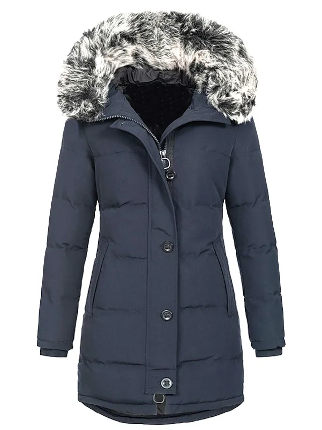 Women's Puffer Winter Coat Hoodie Jacket Outdoor Daily WorkWear
