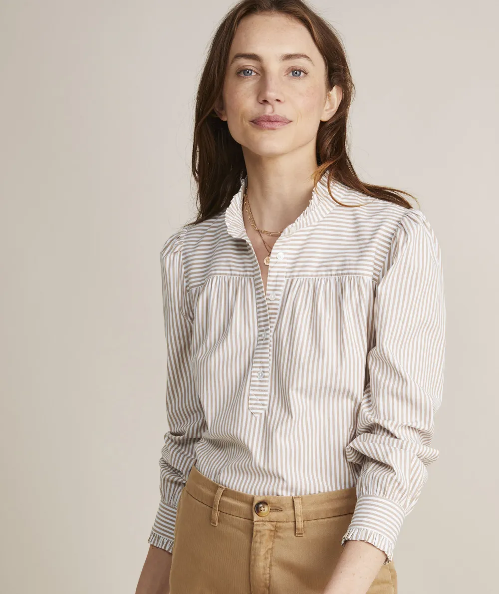 Poplin Ruffle Collar Popover