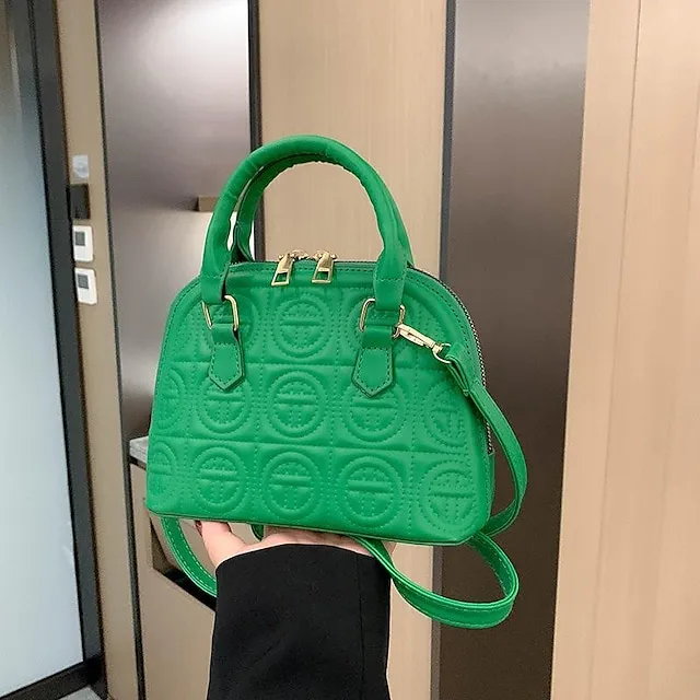 Women's Handbag Shoulder Bag PU Leather Daily Durable Light Pink Black White