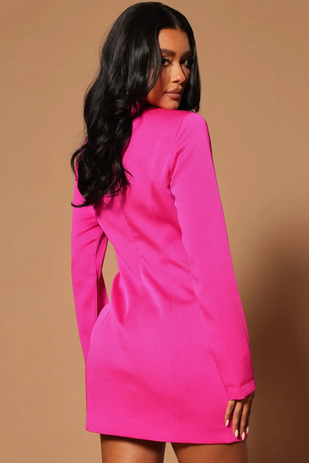 Meet Me In Paris Mini Dress - Hot Pink