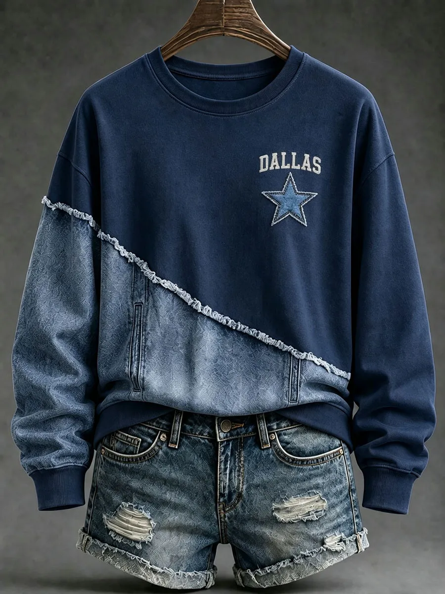 Women's Game Day Football Graphic Casual Sweatshirt