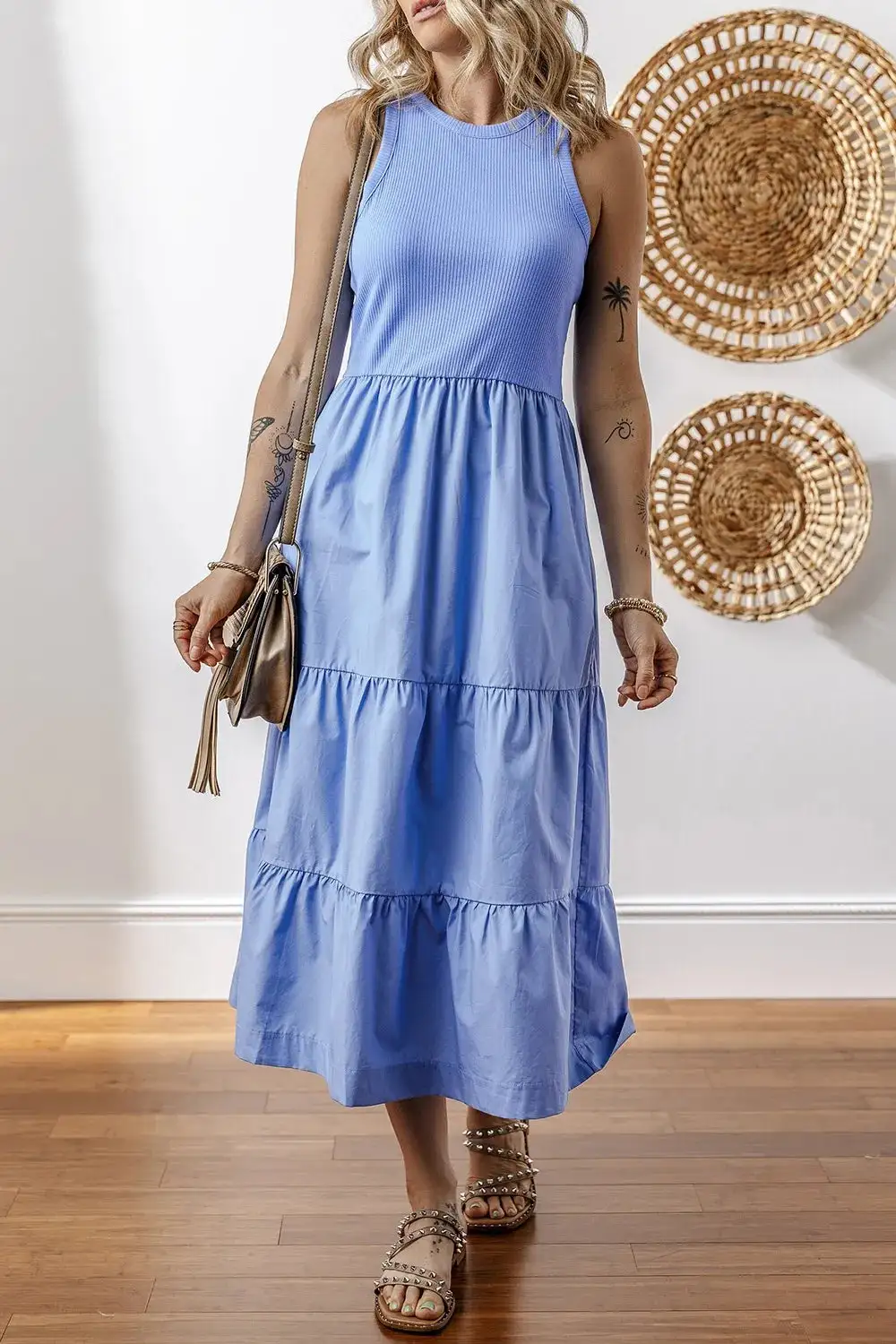 Relaxed Tie Detail Maxi Dress