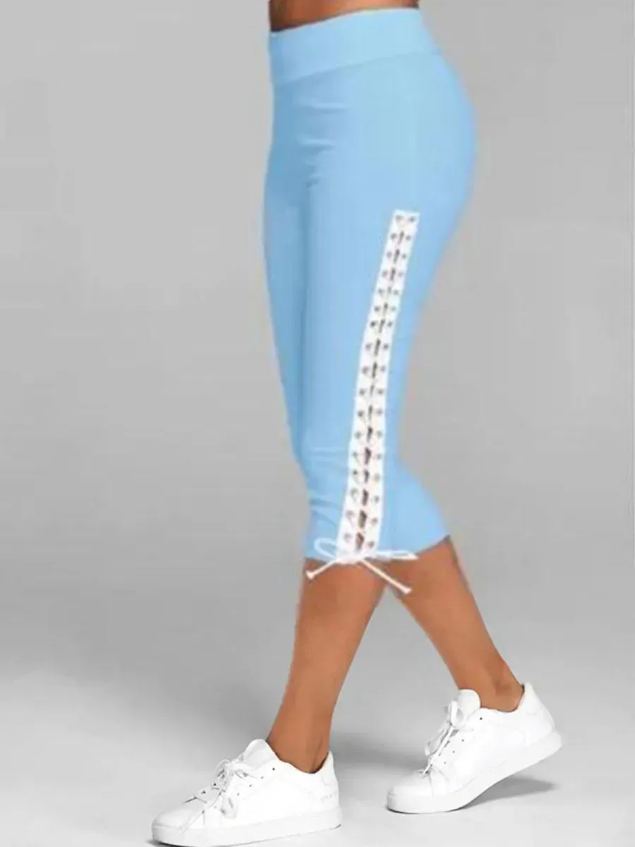 Fashion Lace-up Elastic Sports Pants