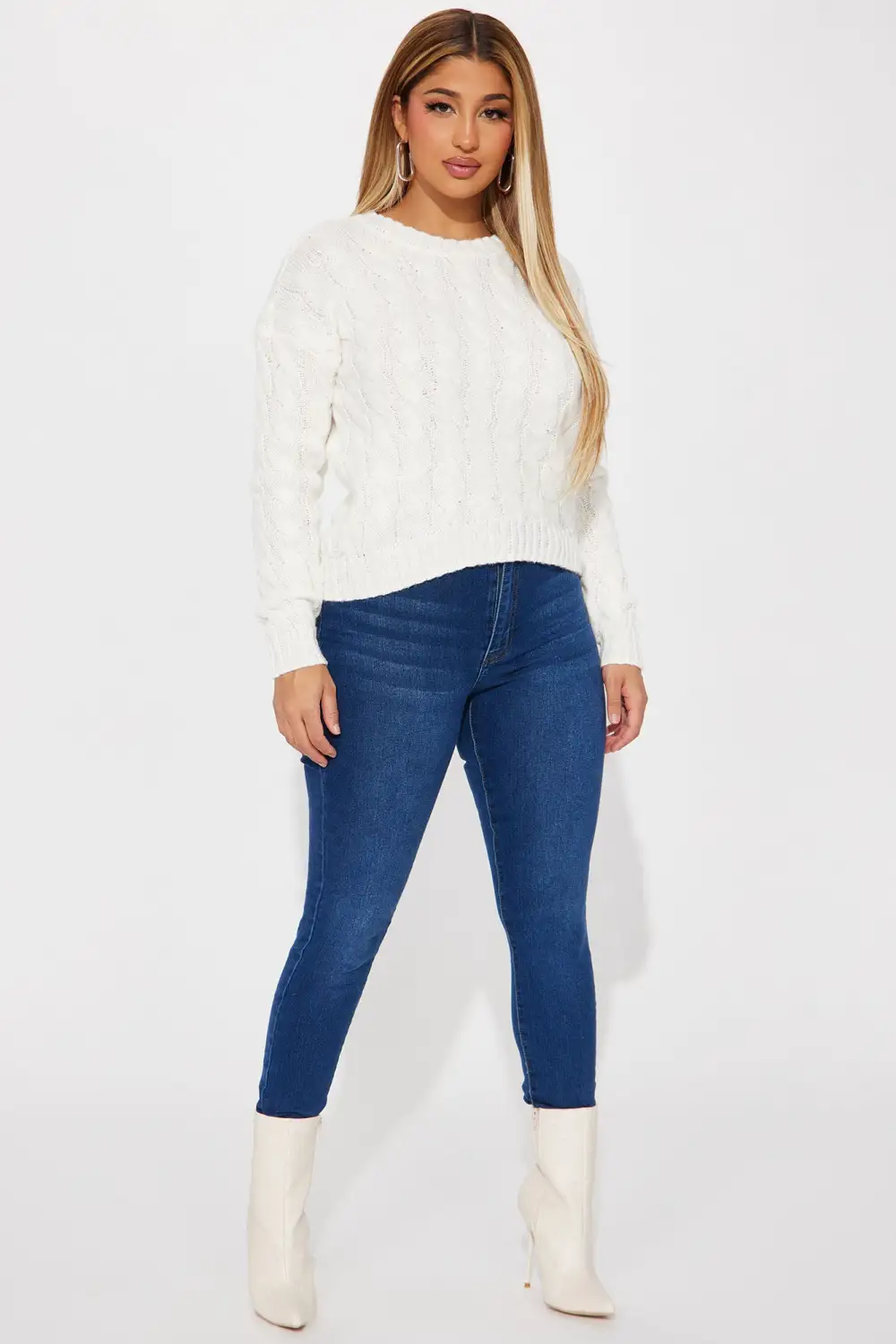 Serenity Cable Knit Sweater - Ivory