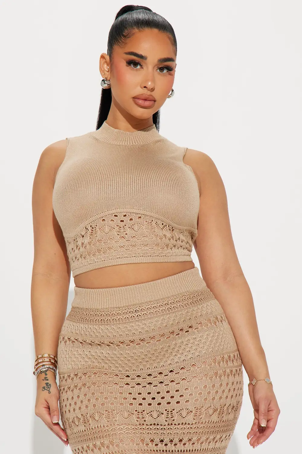 Endless Beauty Skirt Set - Taupe