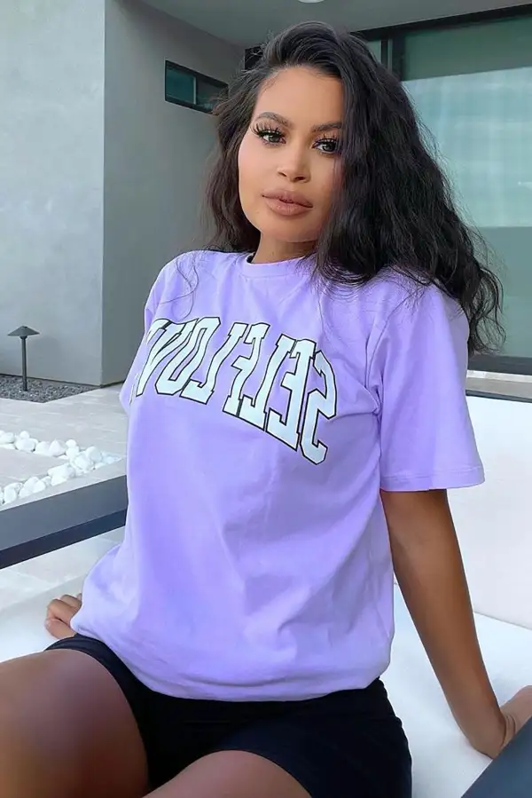 More Self Love Tunic Top - Lavender