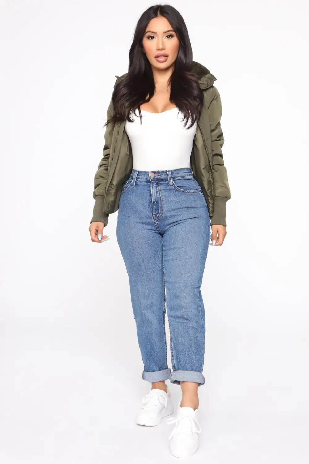 Nights In Denver Bomber Jacket - Olive