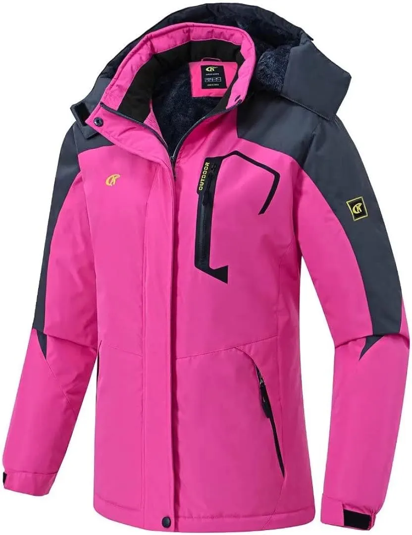 Women's Skiing Snowboarding Jackets Fleece Hood Mountain Snow Coat