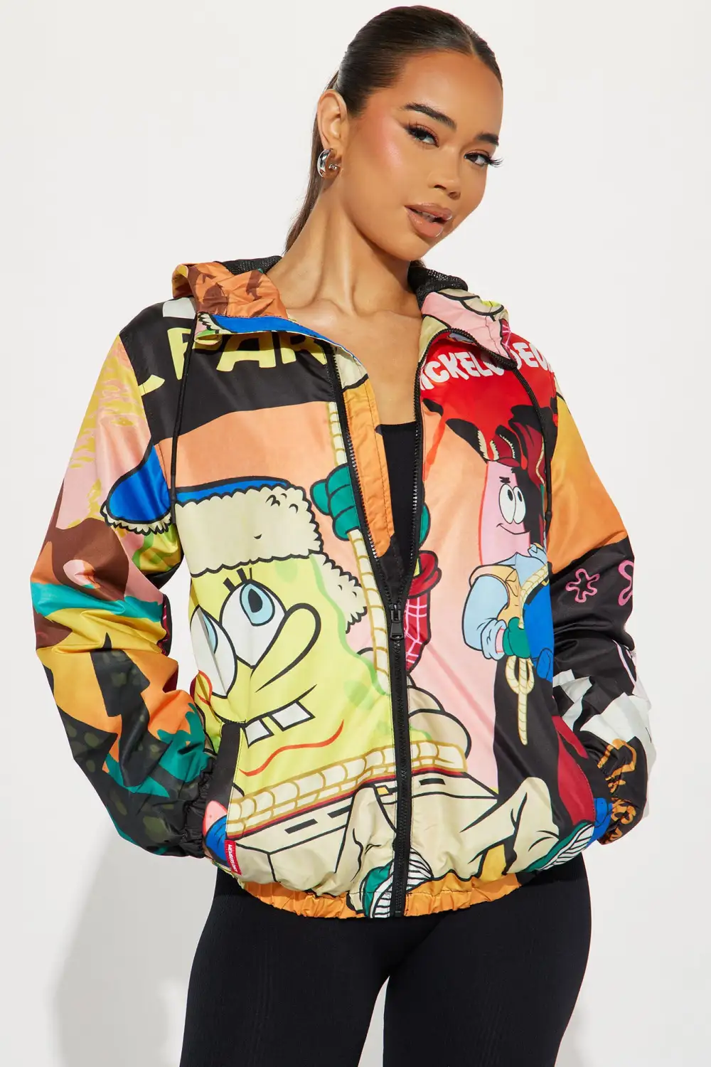 Spongebob Graphic Windbreaker - Multi Color
