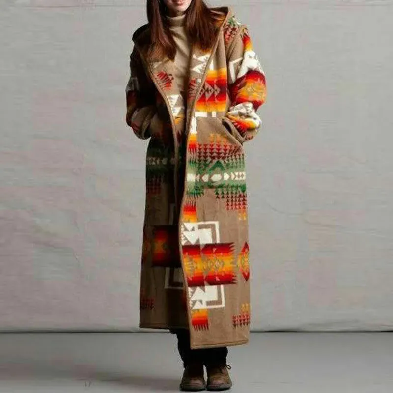Vintange Western Style Hooded Coat