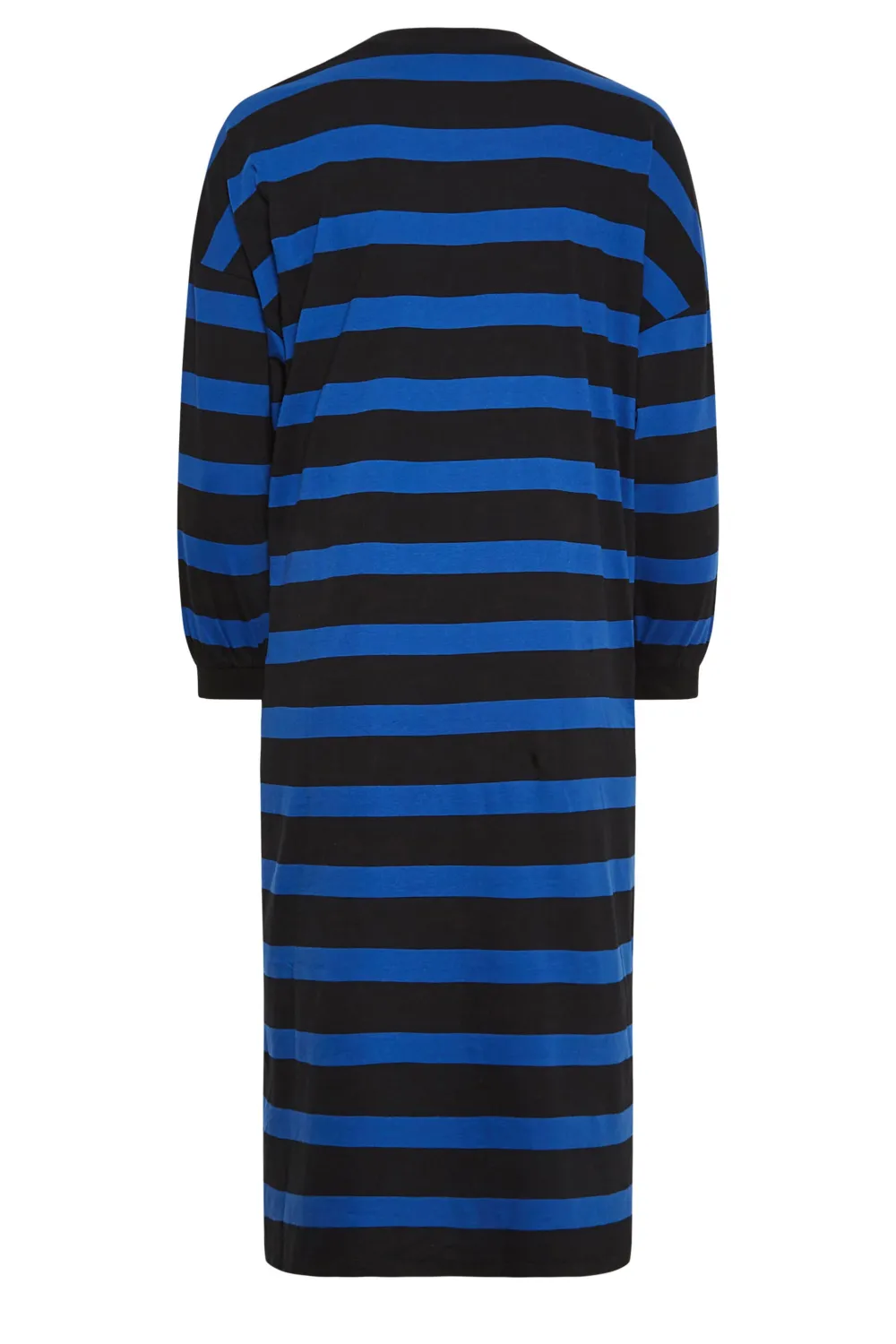 YOURS Curve Blue Stripe Oversized T-Shirt Dress