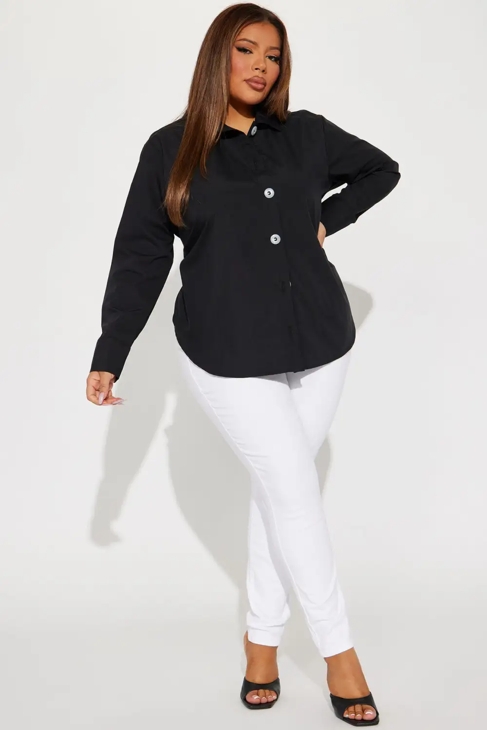 Manifesting Needs Poplin Shirt - Black