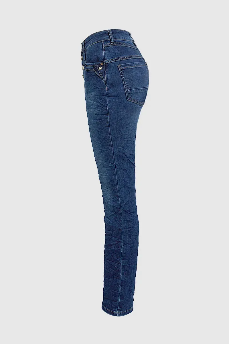 Button Up High Rise Skinny Jeans