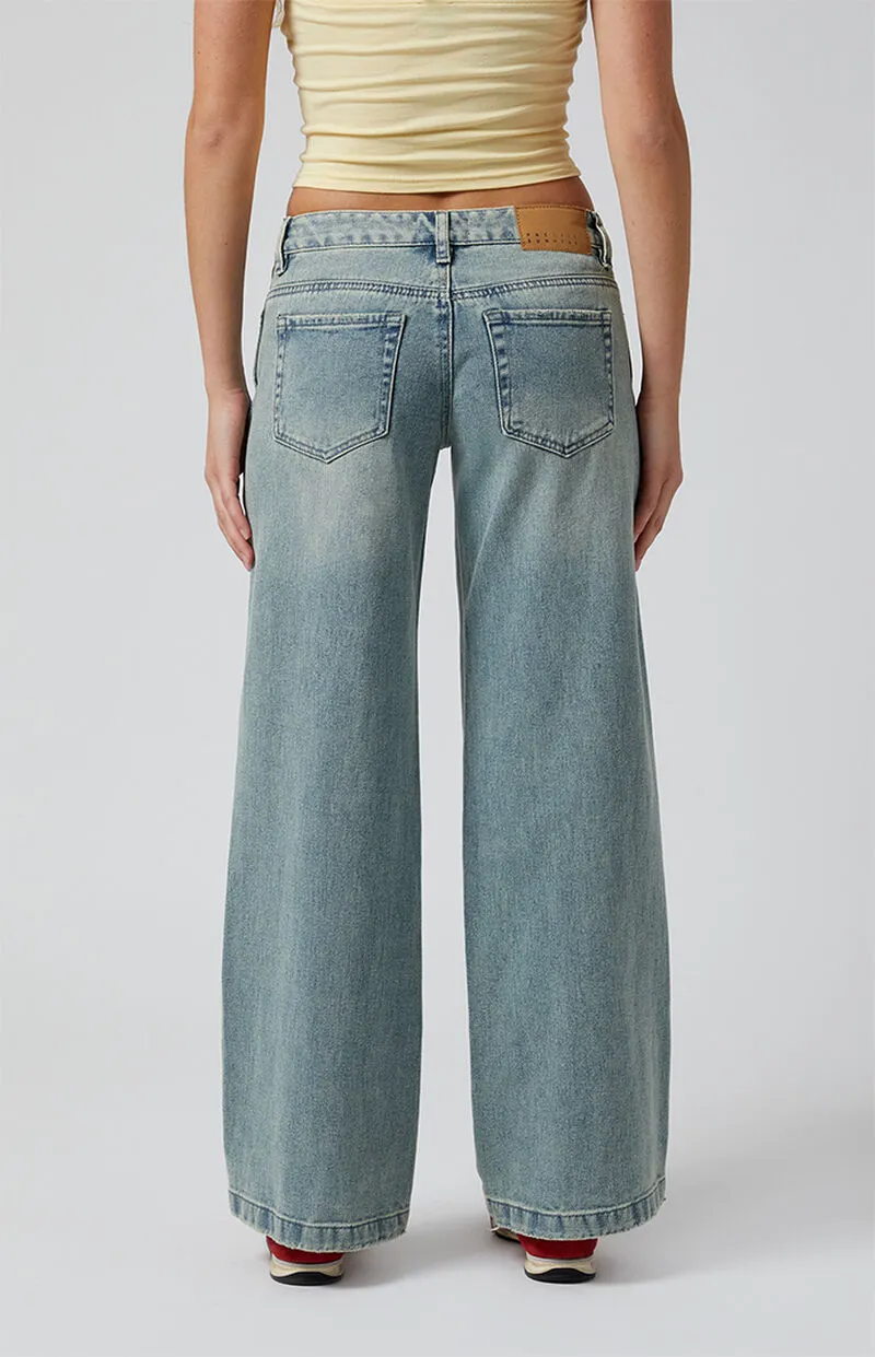 PacSun Casey Tint Low Rise Baggy Jeans Medium Indigo