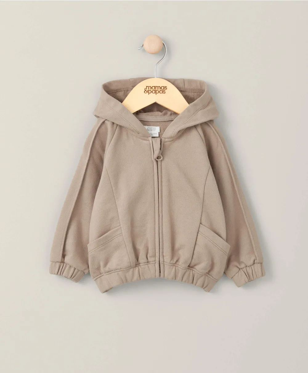 Zip Hoodie - Taupe