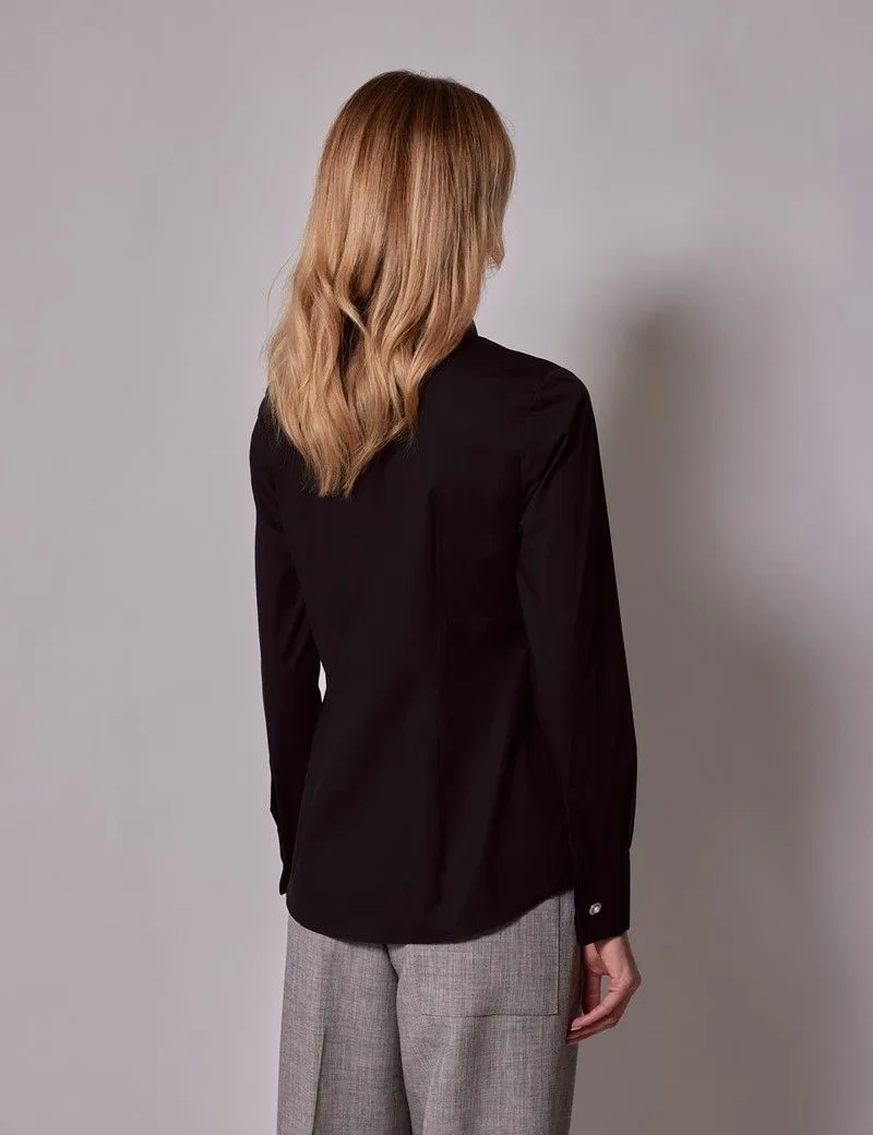 Fitted Cotton Stretch Shirt - Double Cuff