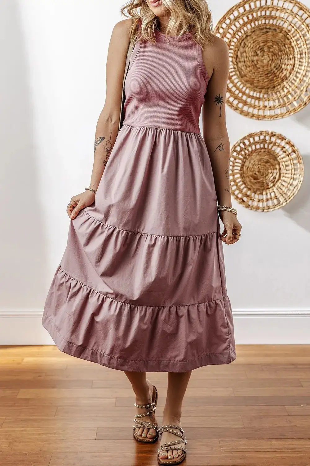 Relaxed Tie Detail Maxi Dress
