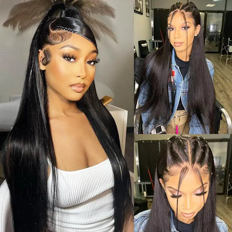 Flash Sale Full Lace Straight Human Hair Wig Sterly Full Lace Human Hair Wigs 180% Density