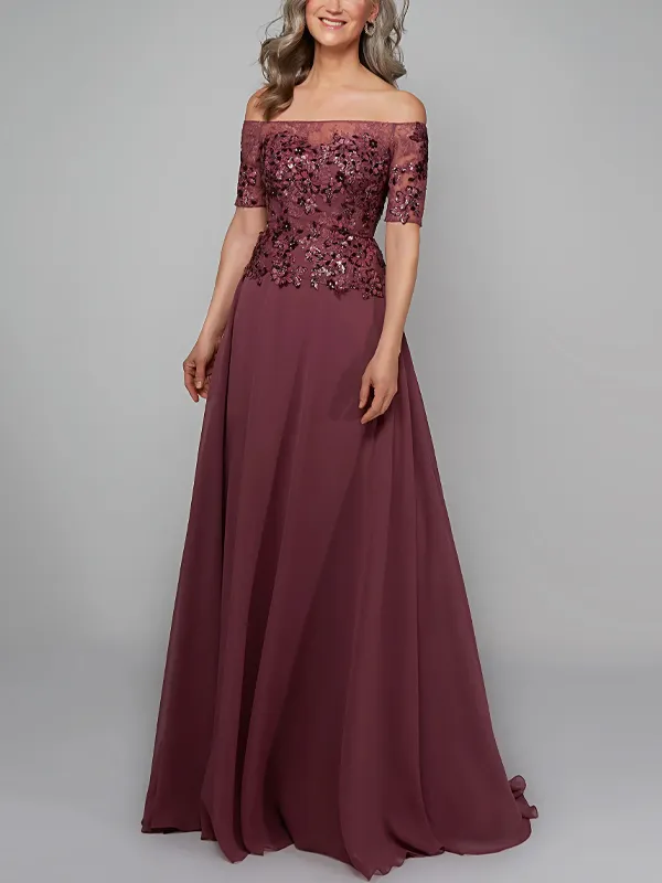 One-shoulder Sequined Lace Dress