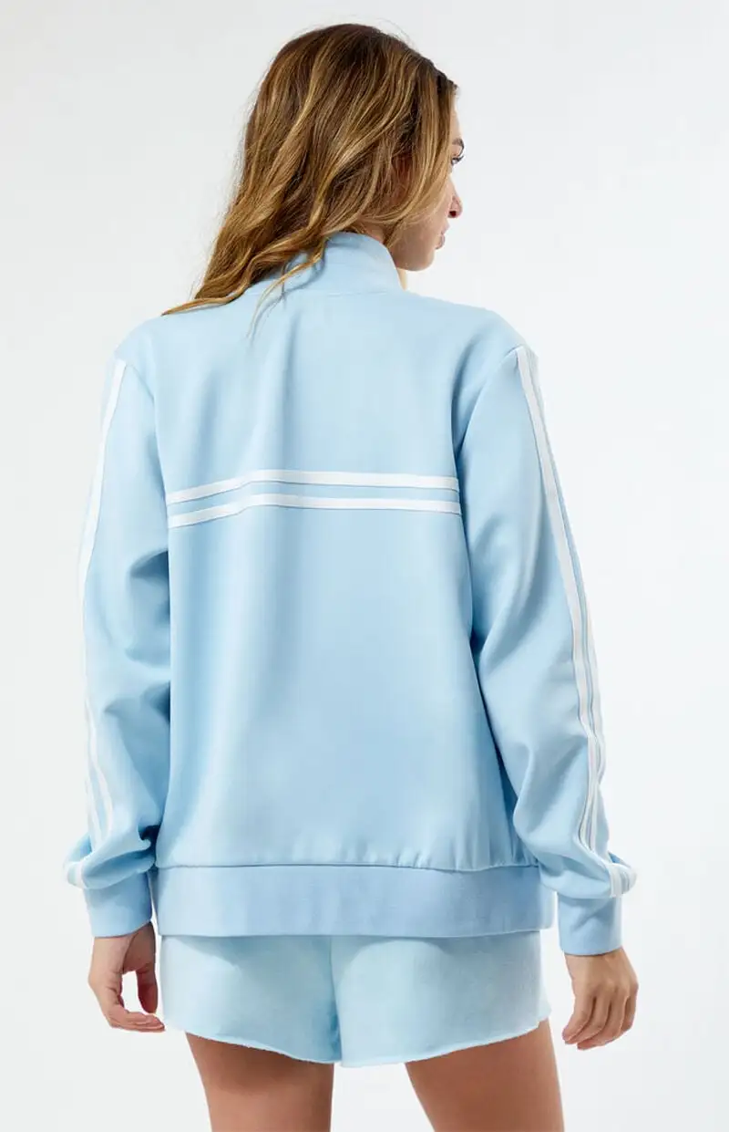 PacSun Stripe Mock Neck Track Jacket