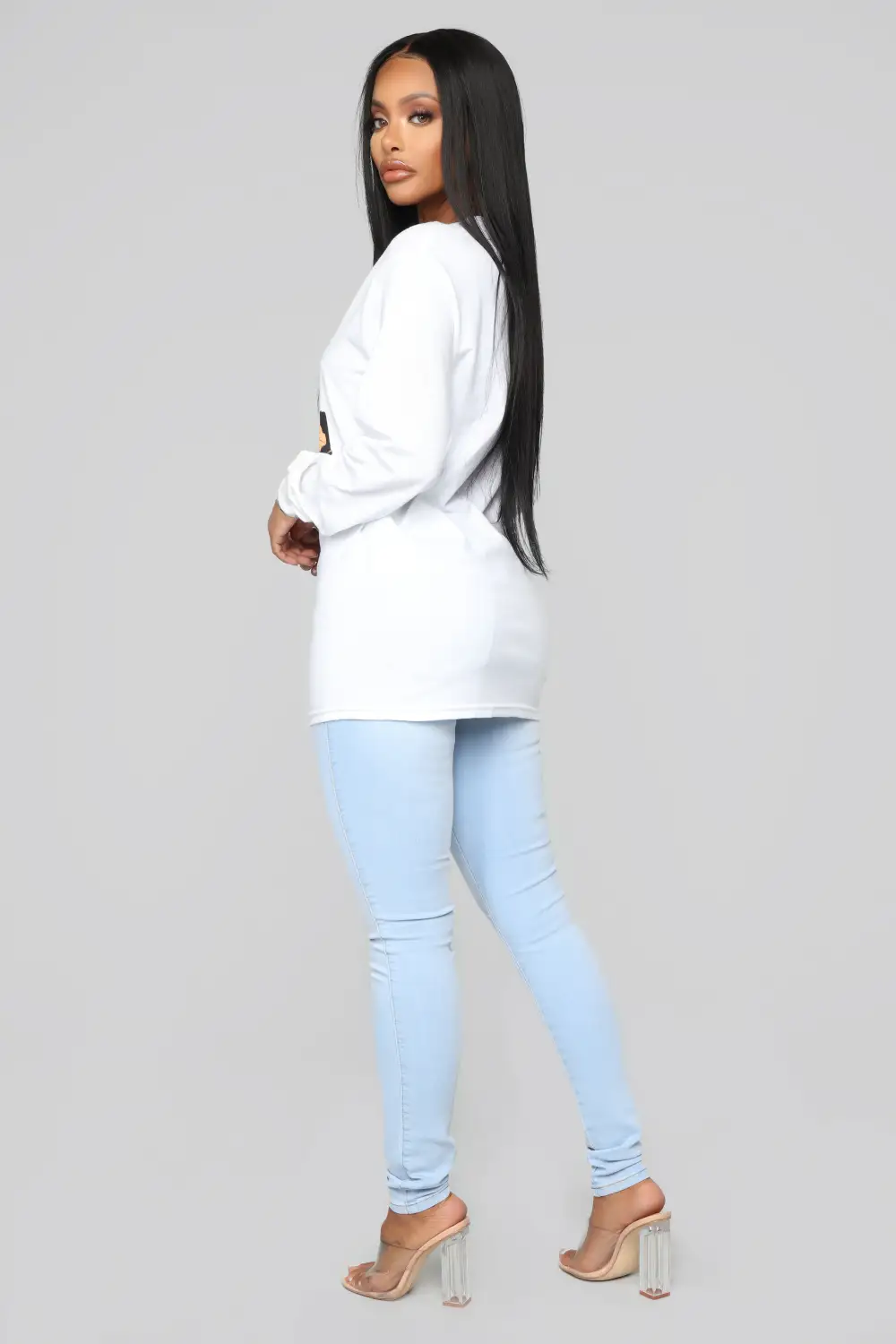 Classic Mid Rise Skinny Jeans - Light Blue Wash