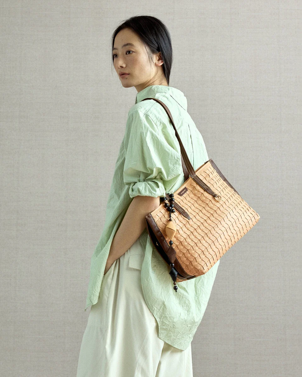 Small Lattice Tote - Sulfur