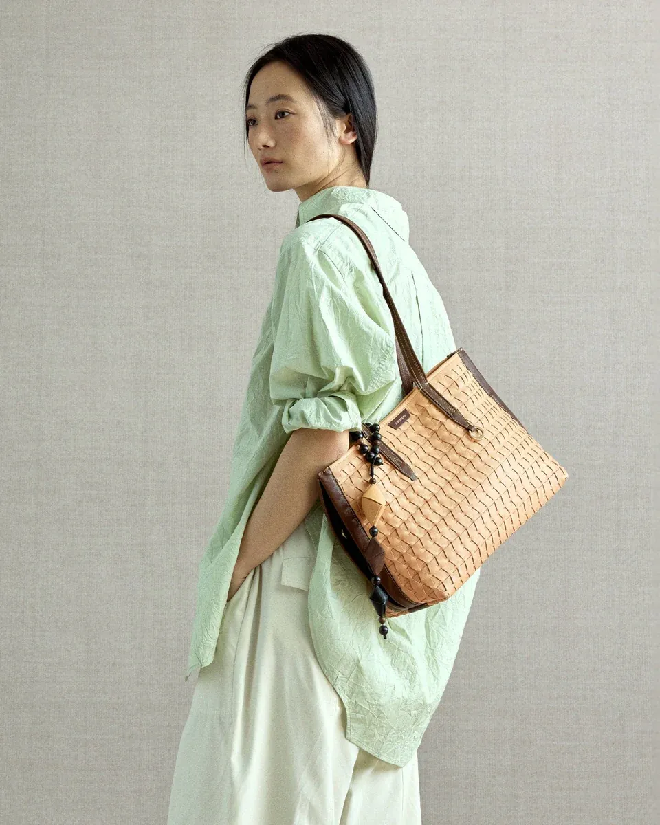 Small Lattice Tote - Sulfur