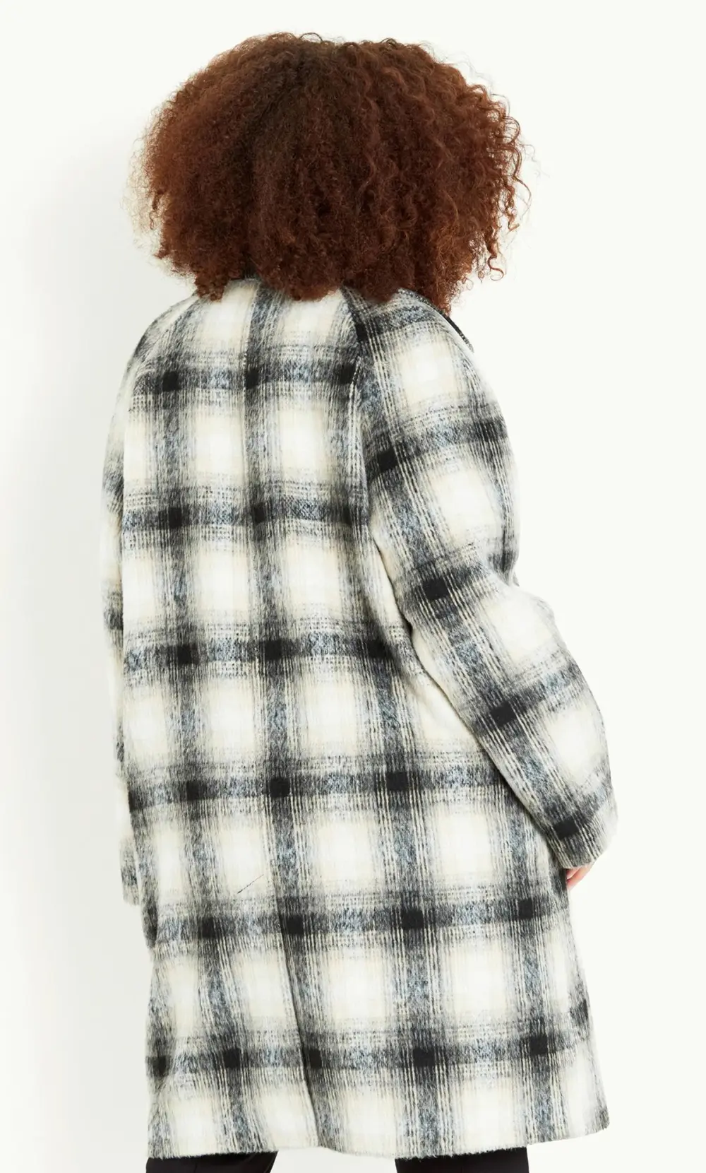 EVANS Curve Grey Check Coat