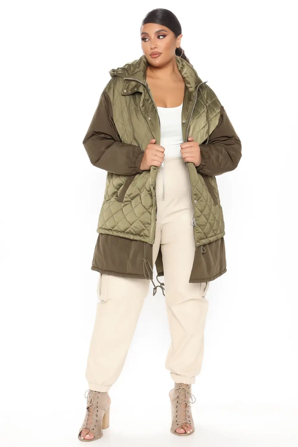 In The Streets Puffer Jacket - Olive