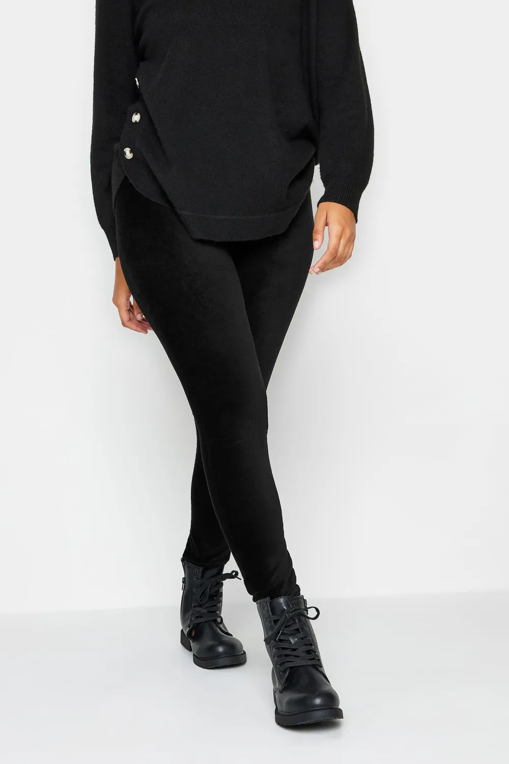 M&Co Teal Blue Cord Stretch Leggings