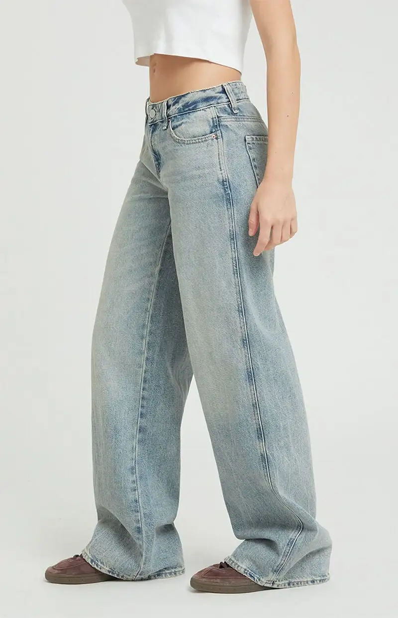 PacSun Casey Low Rise Baggy Jeans Medium Indigo Tint