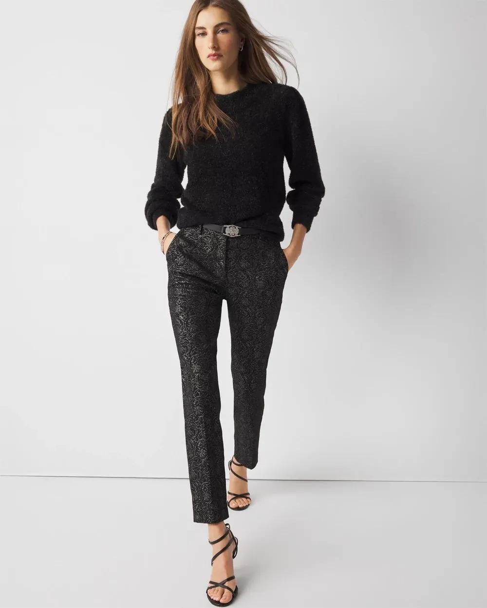 Petite Tinsel Trim Sweater