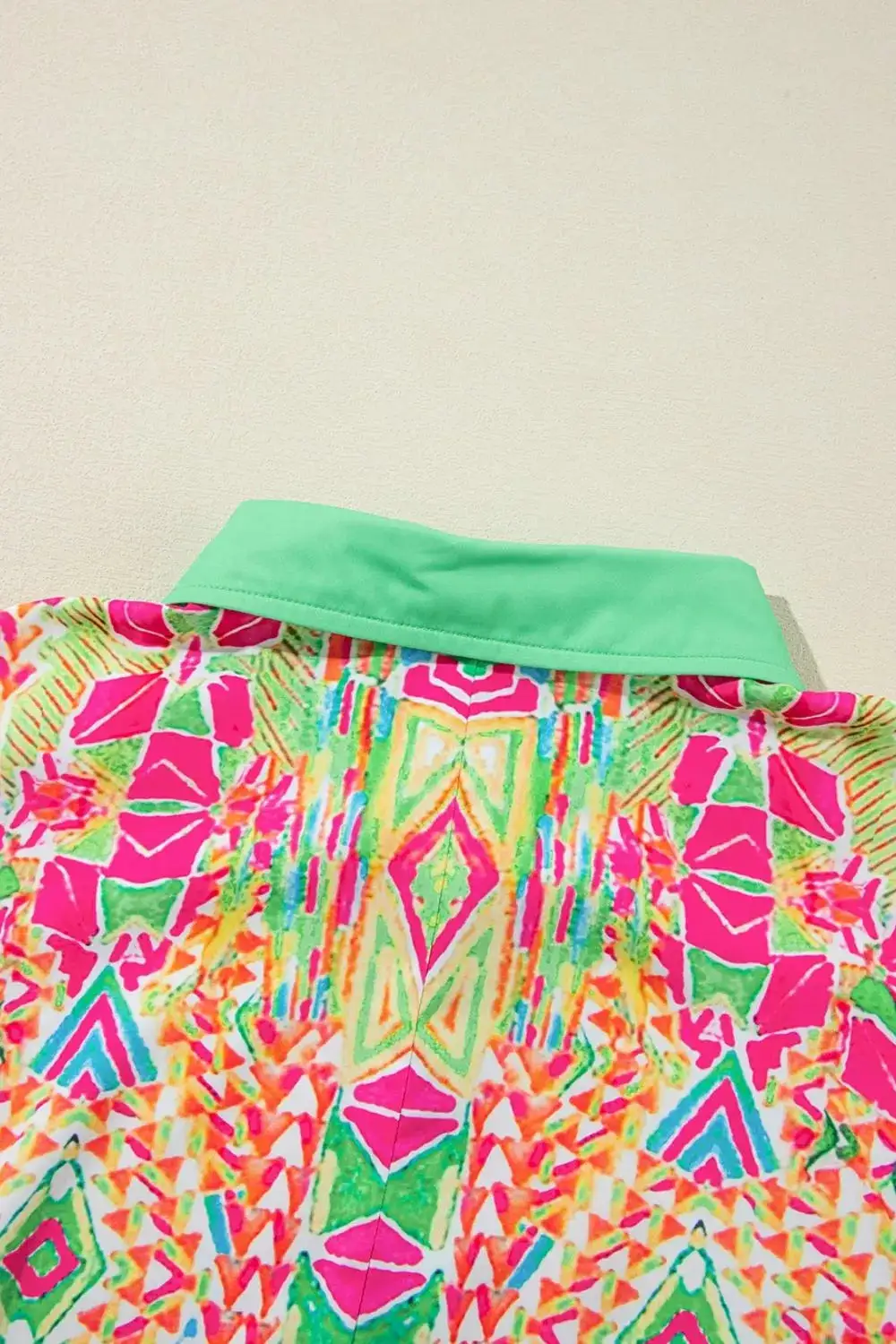 Button Front Printed Dress