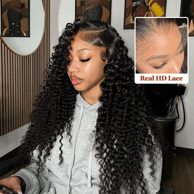Deep Wave 13x6 Real HD Lace Undetactable BlendAway Full Lace Frontal Wig 100% Virgin Human Hair