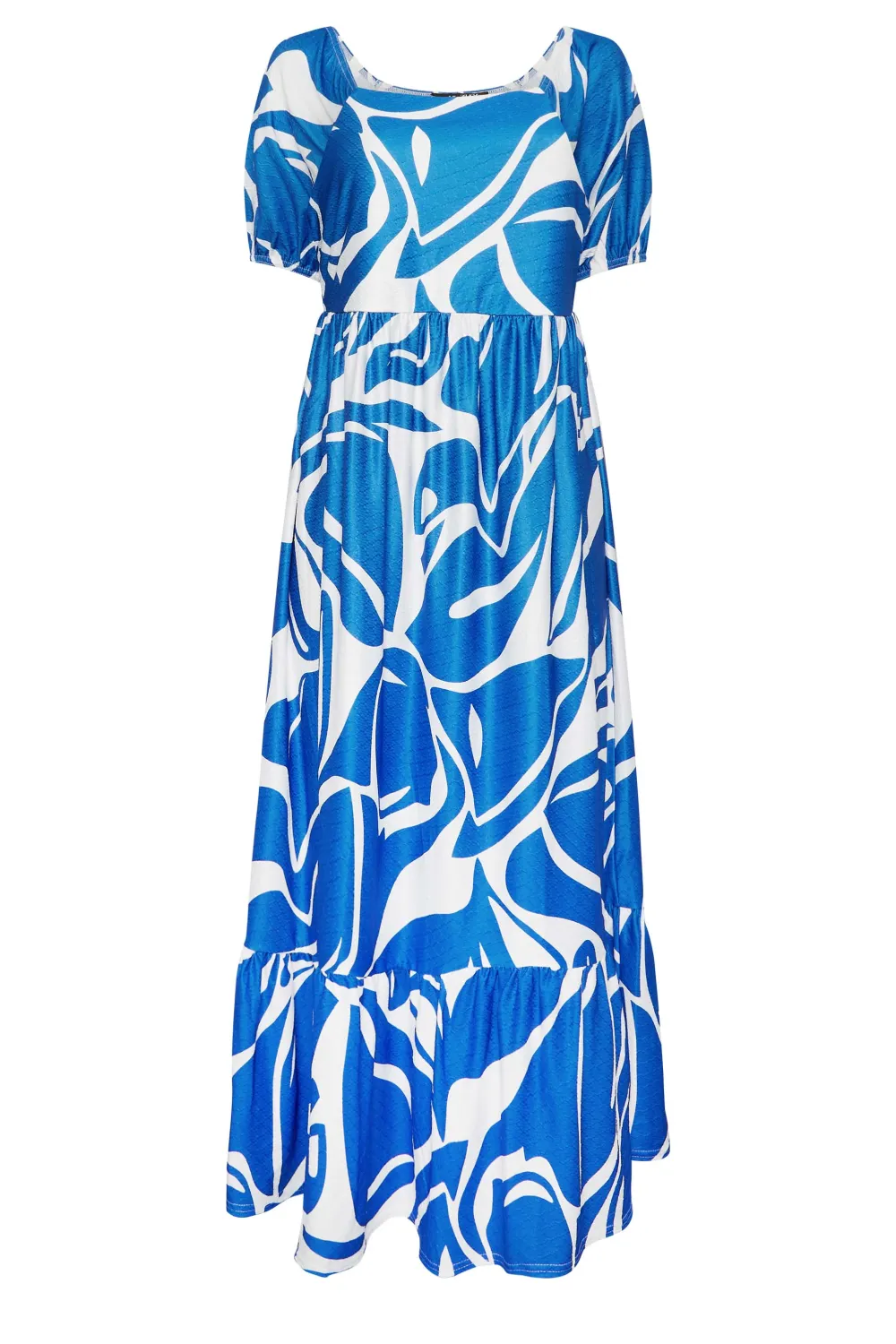 YOURS Curve Blue Swirl Print Maxi Dress