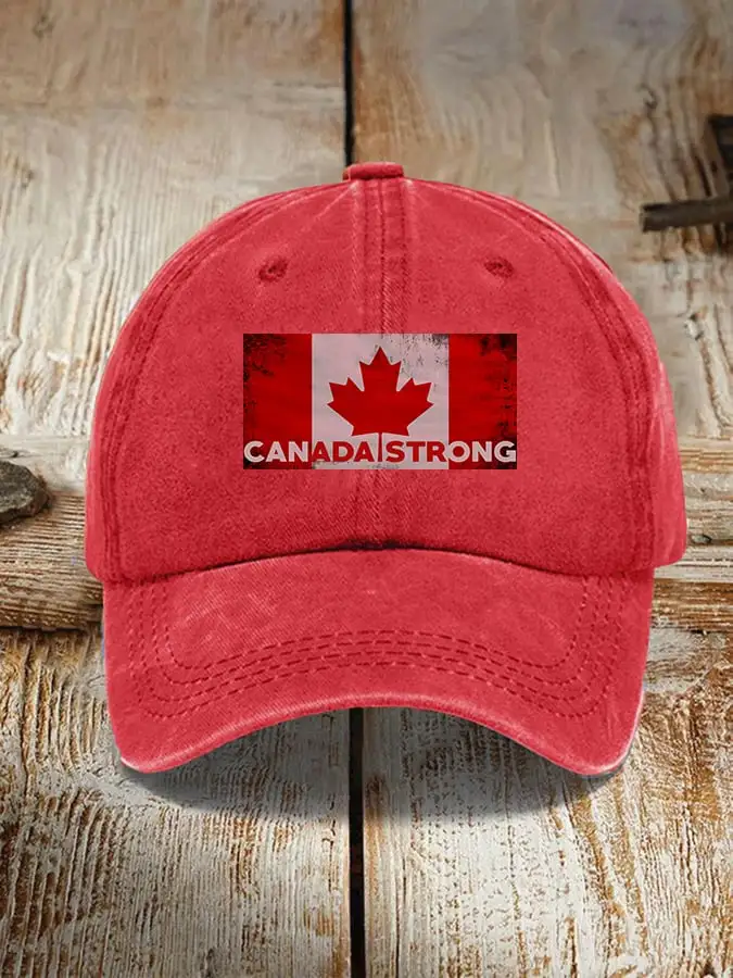 Canada Strong Flag Print Casual Unisex Hat