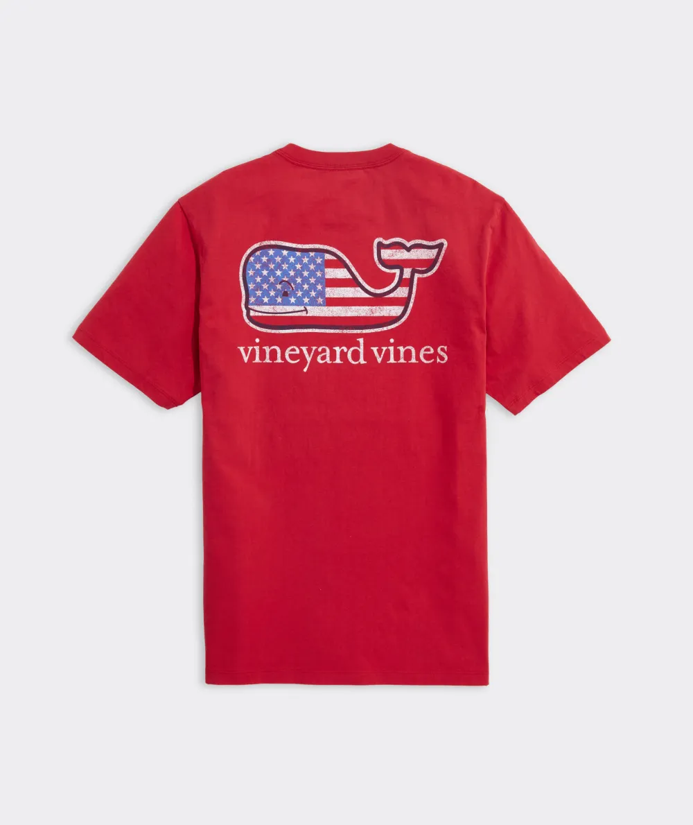 Flag Whale Short Sleeve Pocket Tee