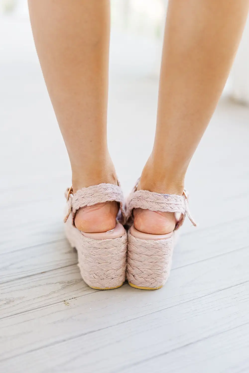 Matisse: Everyone's Watching Blush Pink Espadrille Platform Sandals