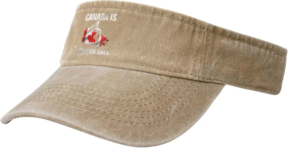 Canada is Not for Sale Sport Sun Visor Hats Empty Top Baseball Cap Cotton